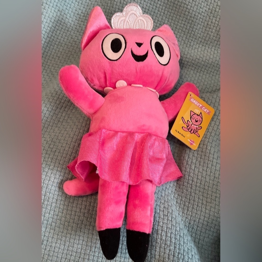 NEW Kohls Cares 14" Ballet Cat Pink Plush Stuffed Character Toy Bob Shea